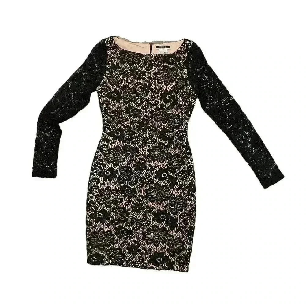 NIKIBIKI LONG SLEEVE COCKTAIL MINIDRESS SIZE SMALL